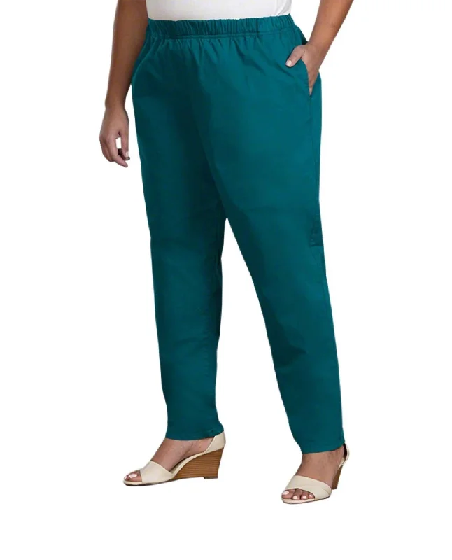 Summer Fashion Tailored Stretch Twill Pants - Plus In Tidepool