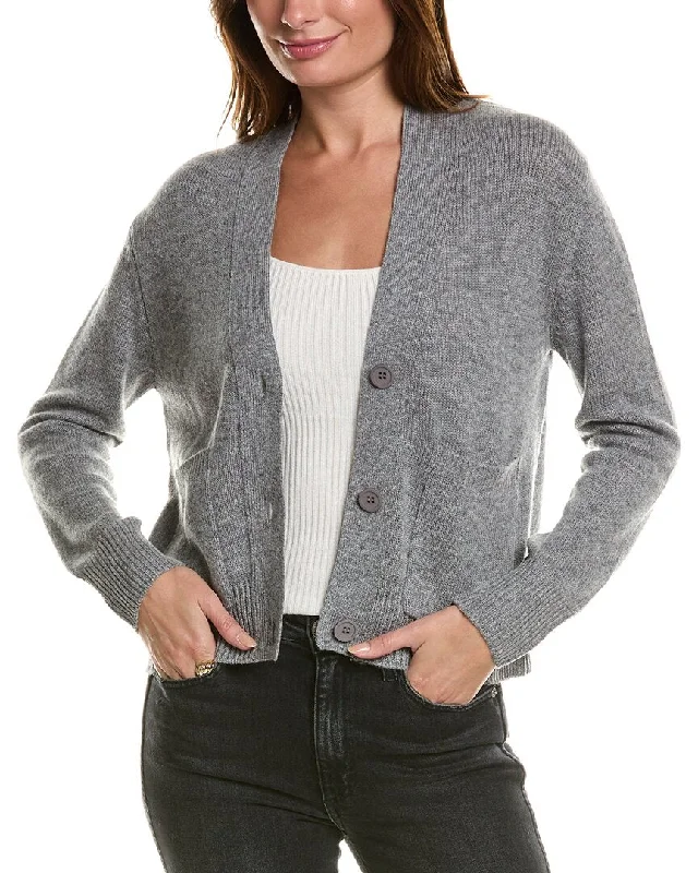 Eclectic Fashion Forte Cashmere Pocket V-Neck Wool & Cashmere-Blend Cardigan