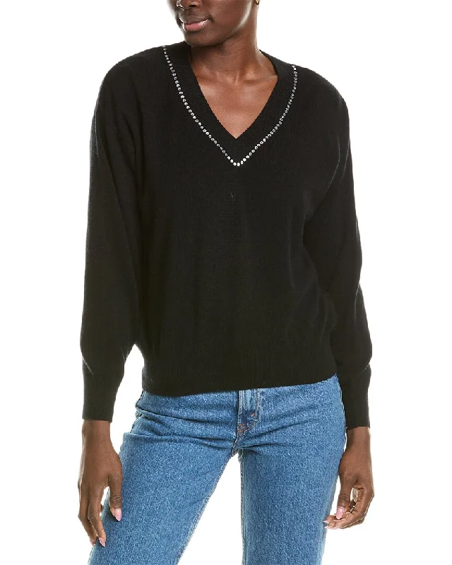 Trend Setting Threads Brodie Cashmere Wool & Cashmere-Blend Hot Fix Studded Jumper