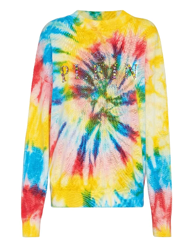 Trendy Pulse Pullover Round Neck LS  Tie dye