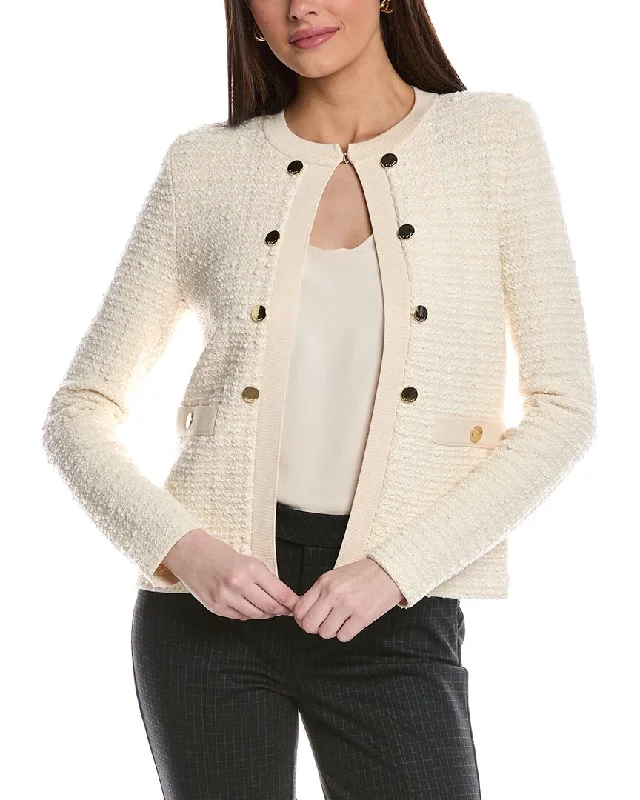 Embrace New Fashion St. John Donna Knit Tweed Wool-Blend Jacket