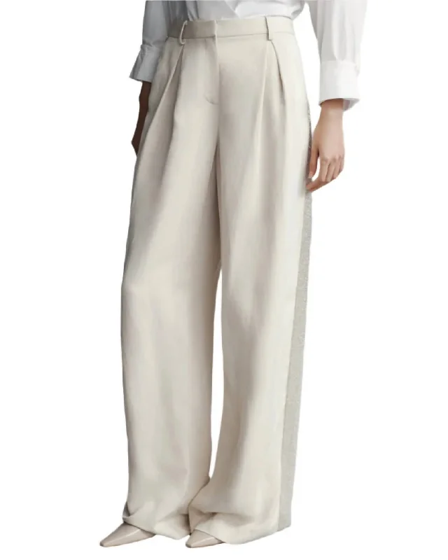 Holiday Attire Sale Sullivan Pant With Beaded Tux Stripe In French Oak