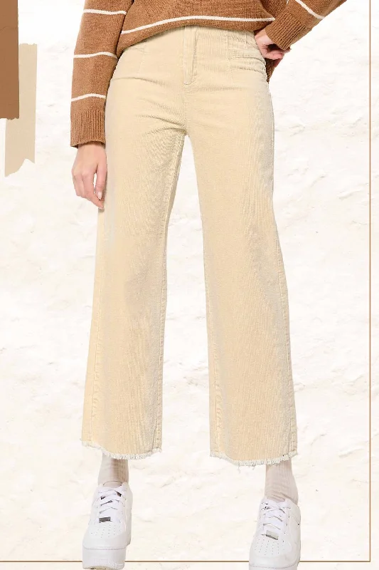 Refined Simplicity Corduroy Pant In Almond