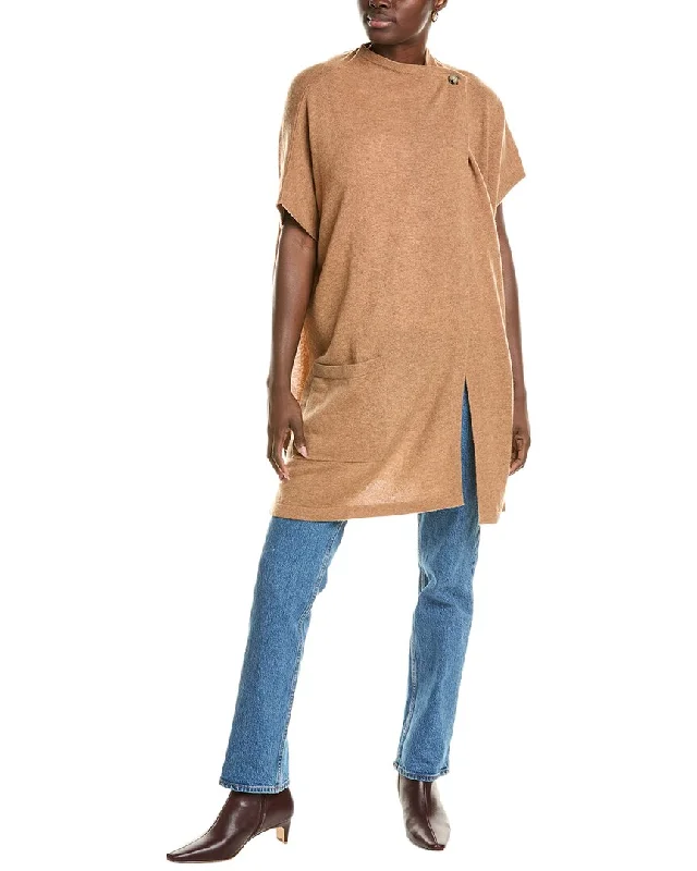 Trendy Street Style Attire Brodie Cashmere Luxe Wool & Cashmere-Blend Poncho