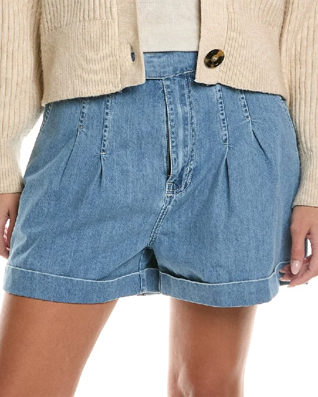 Unleash Your Trendy Side FRAME Denim Pleated Wide Cuff Short