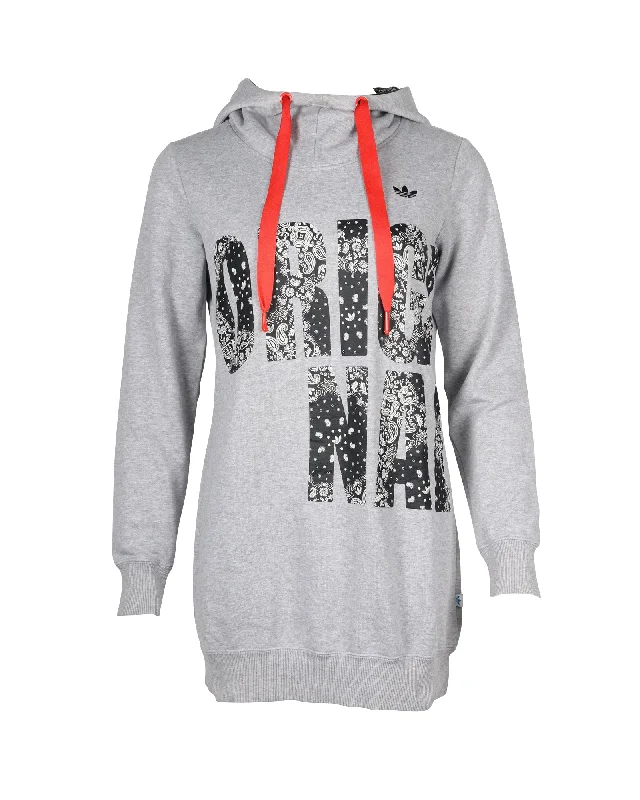 New Season Fashion Preview Sale Adidas Originals Hoodie in Grey Cotton