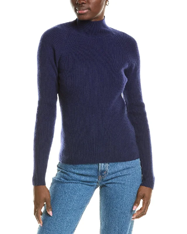 Fashion Forward Femme Brodie Cashmere Wool & Cashmere-Blend Skinny Mock Neck Jumper