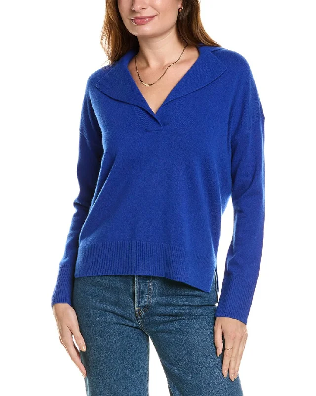 Hollywood Glam Award - Show Style Design History Notched Collar Cashmere Sweater