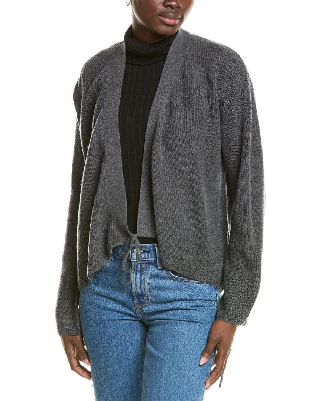 Trendy Threads Brodie Cashmere Wool & Cashmere-Blend Ribbed Wrap Cardigan