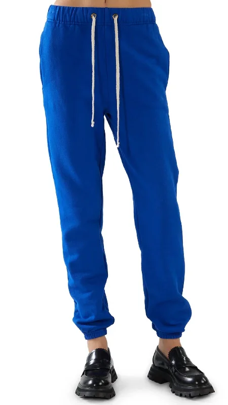 Chic Wardrobe Essentials Dylan Classic Structured Sweatpants In Electrico