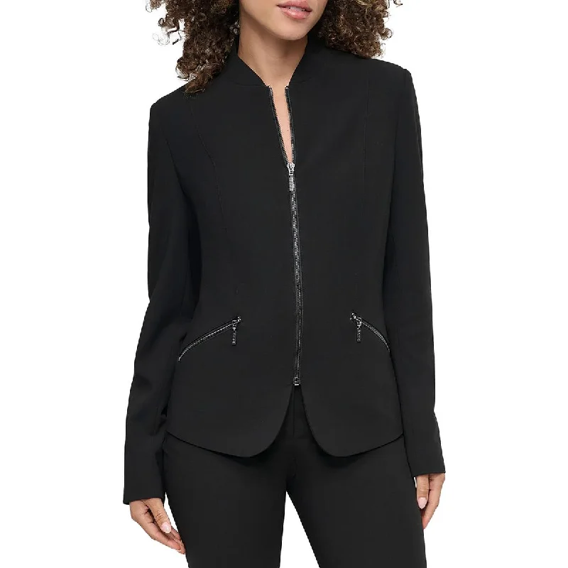 Clearance Sale Womens Panel Polyester Collarless Blazer