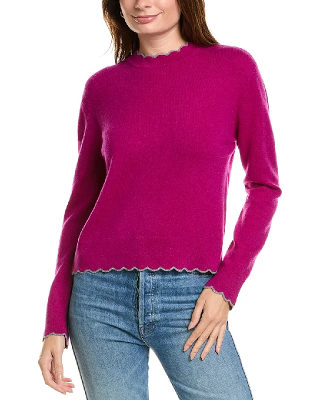 Exclusive Discounts Forte Cashmere Scallop Edge Boxy Cashmere Sweater