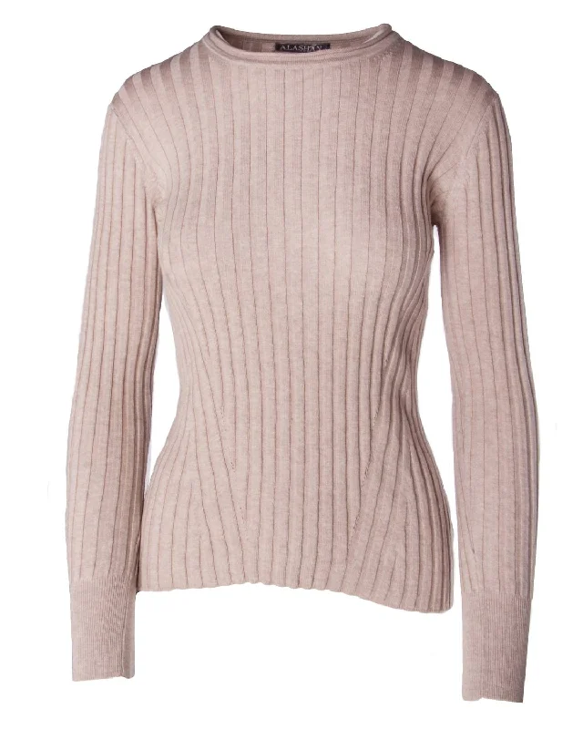 Flash Deals Women's Blair Ribbed Sweater In Biscotti