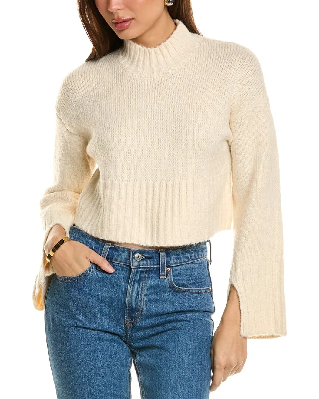 Preppy Style CELESTINE SEI Turtleneck Wool-Blend Pullover