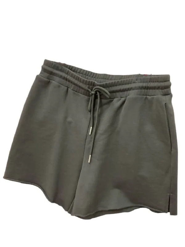 Trendy Street Style Attire Women's Pull-On Shorts In Charcoal