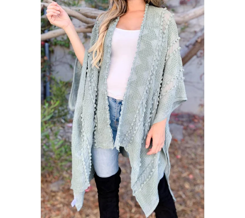 Last Chance Sale Lea Textured Kimono In Sage