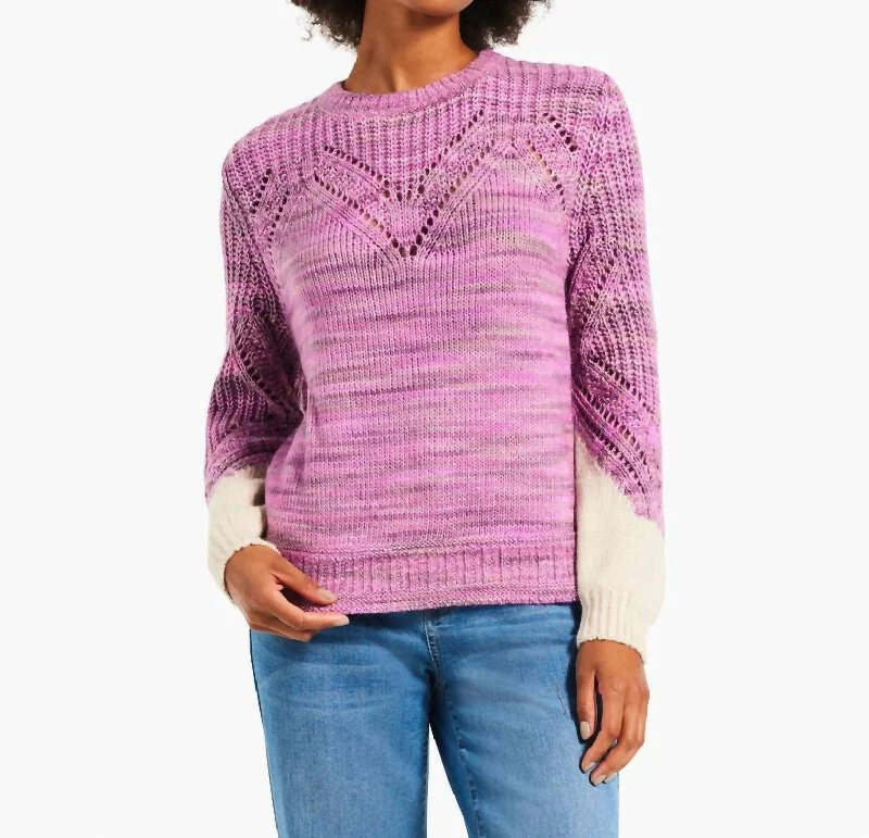 Luxury Comfort Winter Warmth Sweater In Pink Multi