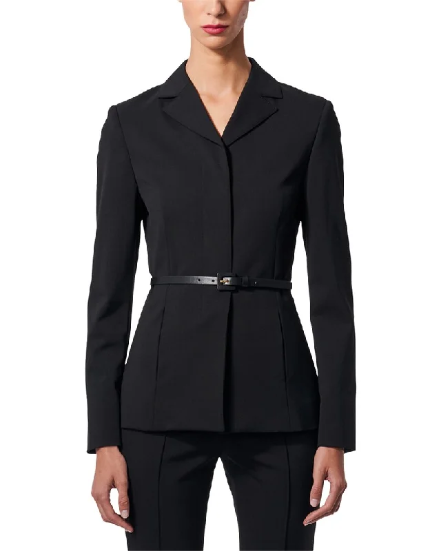 Limited Styles Carolina Herrera Snap Front Wool-Blend Jacket