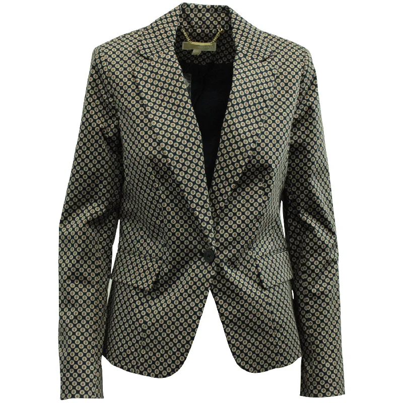 Hot Trends Michael Kors Printed Blazer in Black Viscose