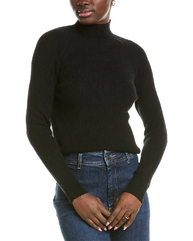 Stay Ahead In Style Brodie Cashmere Wool & Cashmere-Blend Skinny Mock Neck Jumper