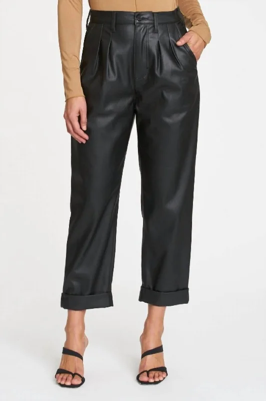 Casual Chic Kellin Pleated Trouser In Slate Back