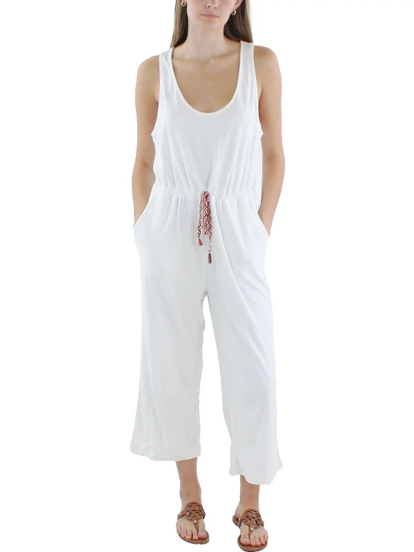 Embrace New Fashion Womens Belted Cotton Jumpsuit