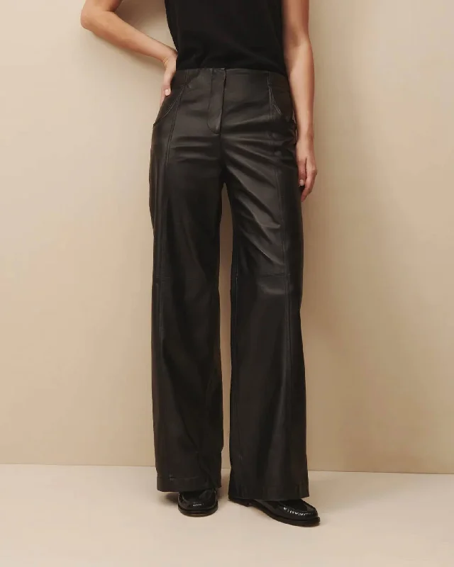 Fresh Styles, Fresh Deals Leather Demie Pant In Matte Black