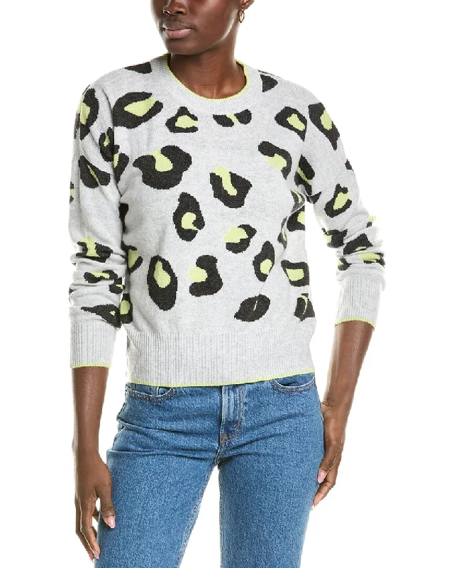 Signature Style Essentials Brodie Cashmere Wool & Cashmere-Blend Intarsia Leopard Jumper