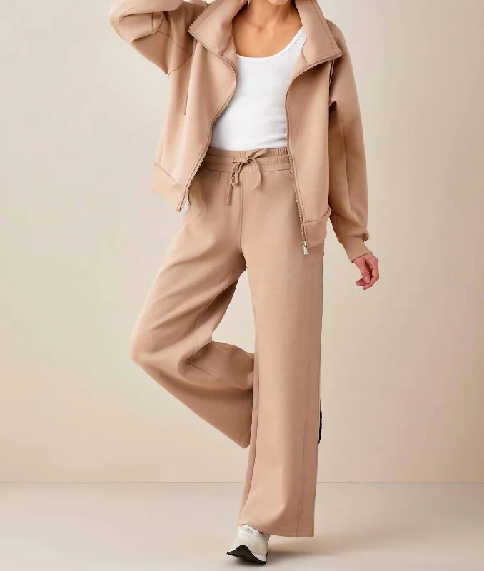 Redefining Women's Style Waterfront Joggers In Tan