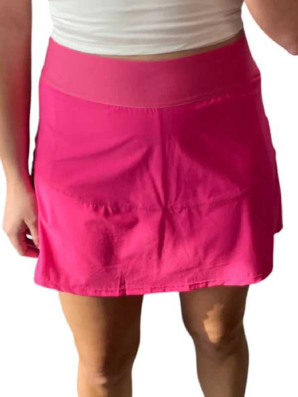 Chic Trends Unveiled Swoop Active Tennis Skort In Hot Pink