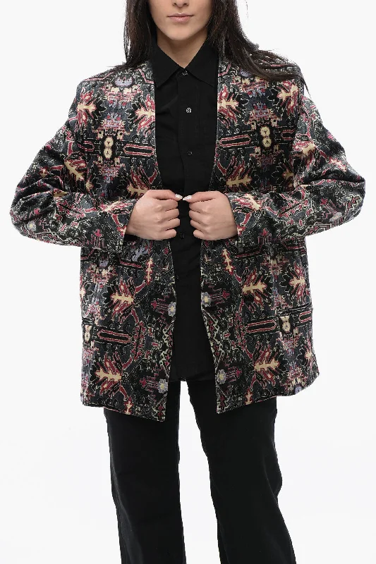 Flash Sale Isabel Marant Velvet Vlakero Blazer With Multicolored Pattern