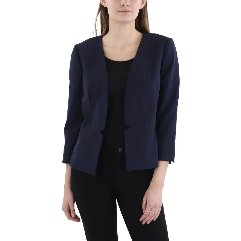 Limited Edition Womens Collarless Business Open-Front Blazer