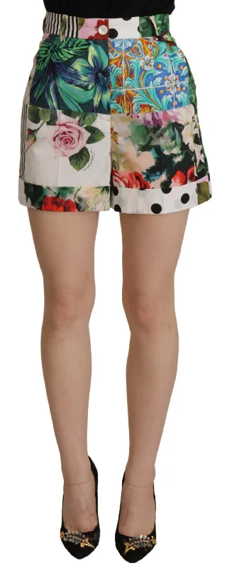 Chic & Cozy Collection Dolce & Gabbana Floral High Waist Hot Pants Women's Shorts