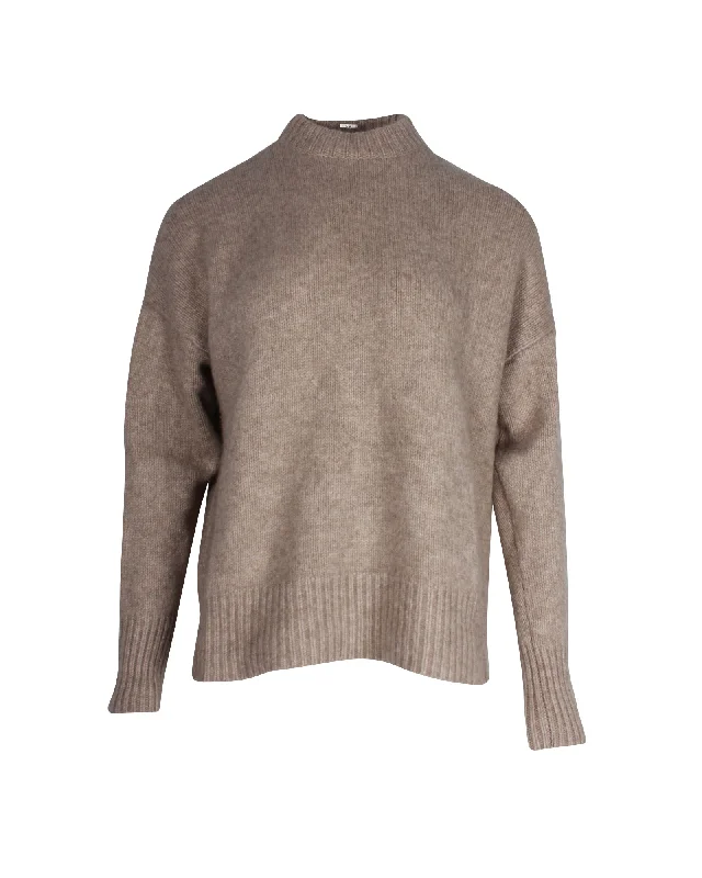 Feminine Soft - Hued Styles Co Knit Sweater in Brown Cashmere