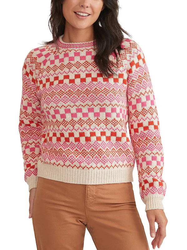 Fashion Sale Womens Knit Fair Isle Pullover Sweater