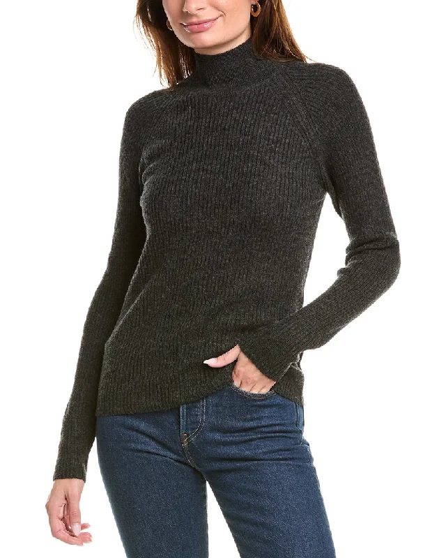 Dive Into Trendy Styles Brodie Cashmere Wool & Cashmere-Blend Skinny Mock Neck Jumper