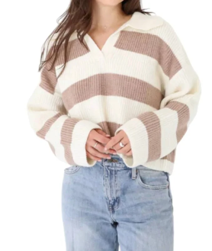 Top Brand Discounts Conrad Sweater In Ivory / Taupe