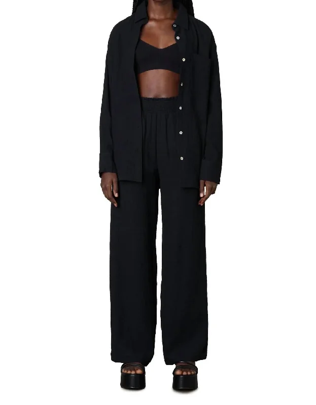 Save Big Gauze Pants In Black