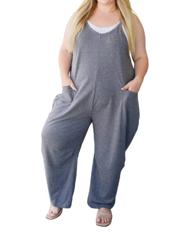 Unleash Your Style Just Perfect Jumpsuit In Grey