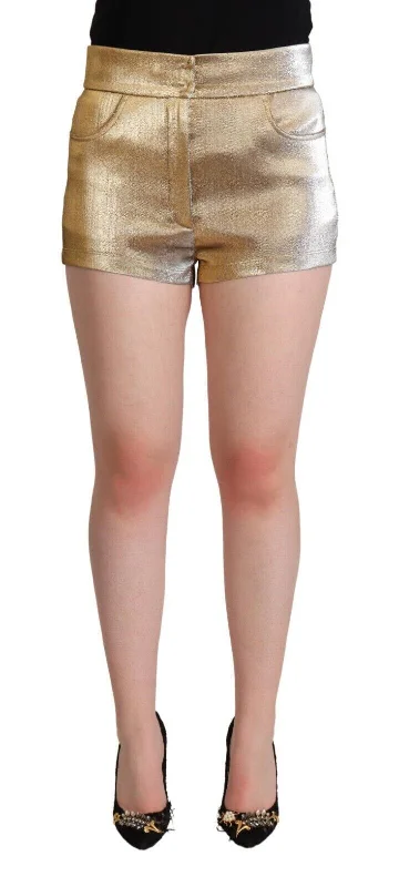 Trendy Urban Attire Dolce & Gabbana Elegant Metallic  Hot Women's Pants