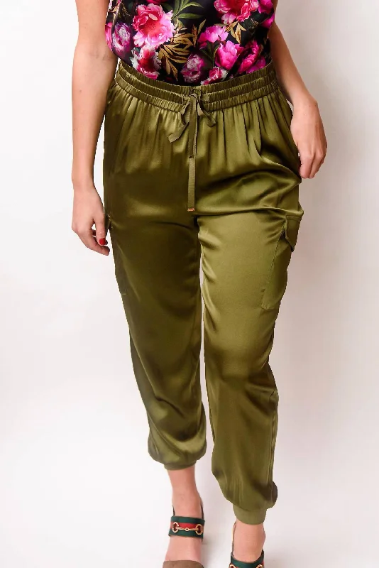 Budget-Friendly Fashion Elsie Pant In Tea Leaf