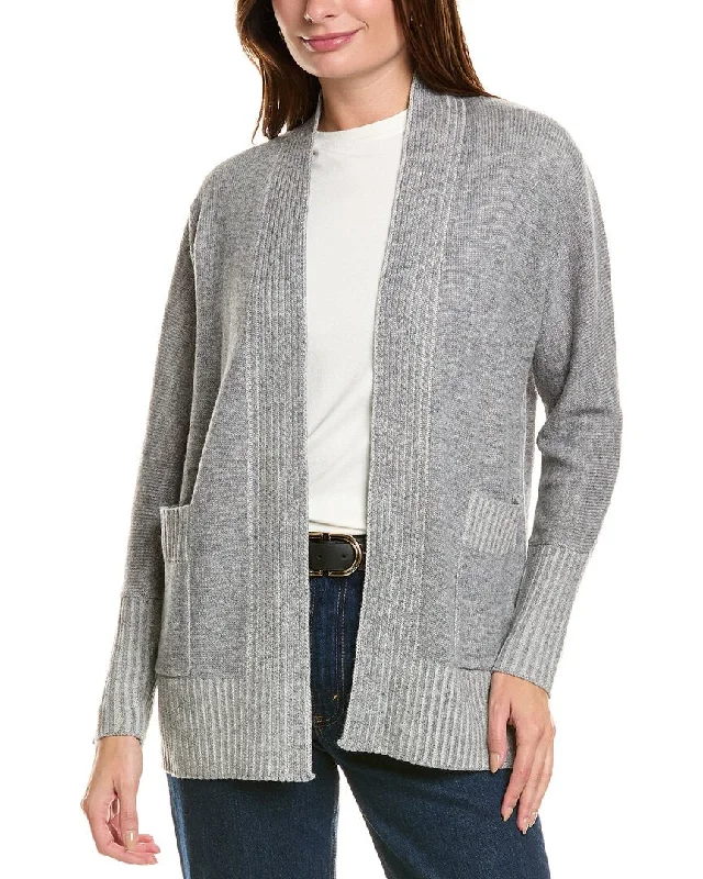 City Fashion Forte Cashmere Plaited Wool & Cashmere-Blend Cardigan