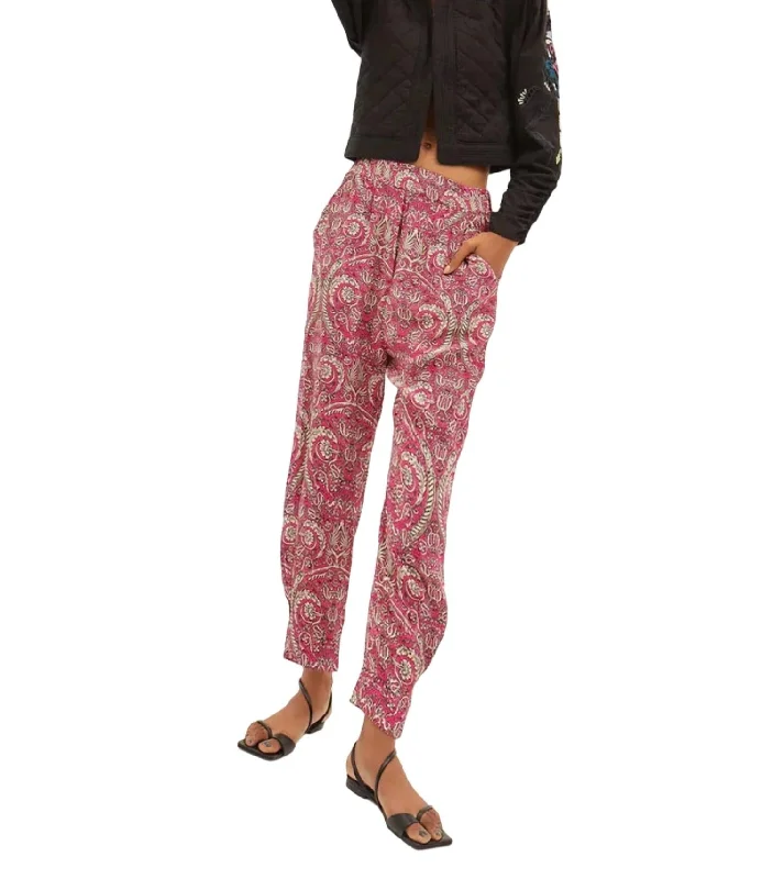 Don't Miss Out Besalu Floral Pants In Mix 1 Pink