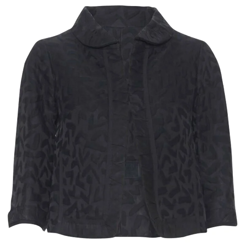 Effortless Chic Apparel Louis Vuitton cotton geometric pattern jacquard cropped jacket