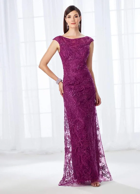 Effortless Style, Endless Impact Mon Cheri - 118676SC Lace and Ribbon-work Long Gown