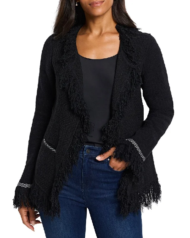 Holiday Sale NIC+ZOE Statement Fringe Mix Knit Jacket