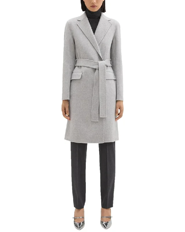 Wardrobe Refresh Theory Belt Wool & Cashmere-Blend Coat