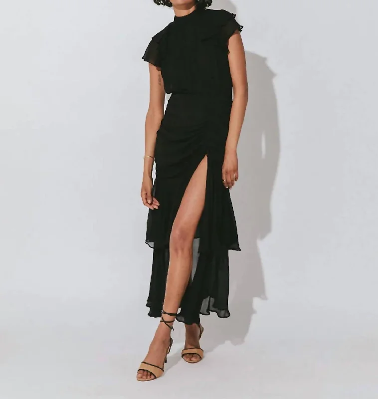 Bold Fashion Cecilia Ankle Dress In Black