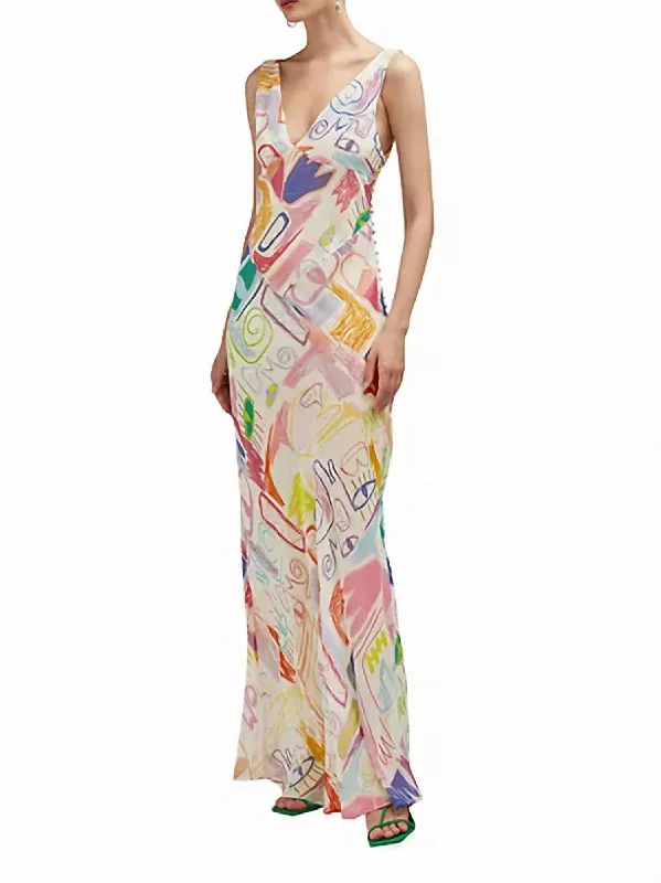 Fashion Sale Melanie Dress In Abstract Courage