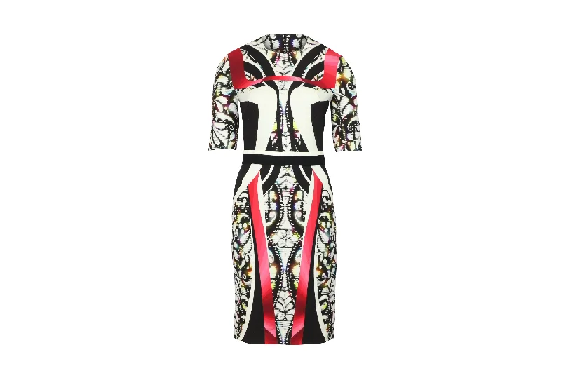 Ends Soon Peter Pilotto Geometric Print Sheath Dress in Multicolor Polyester